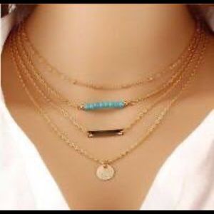 NWT Layered Necklace (dust bag included)